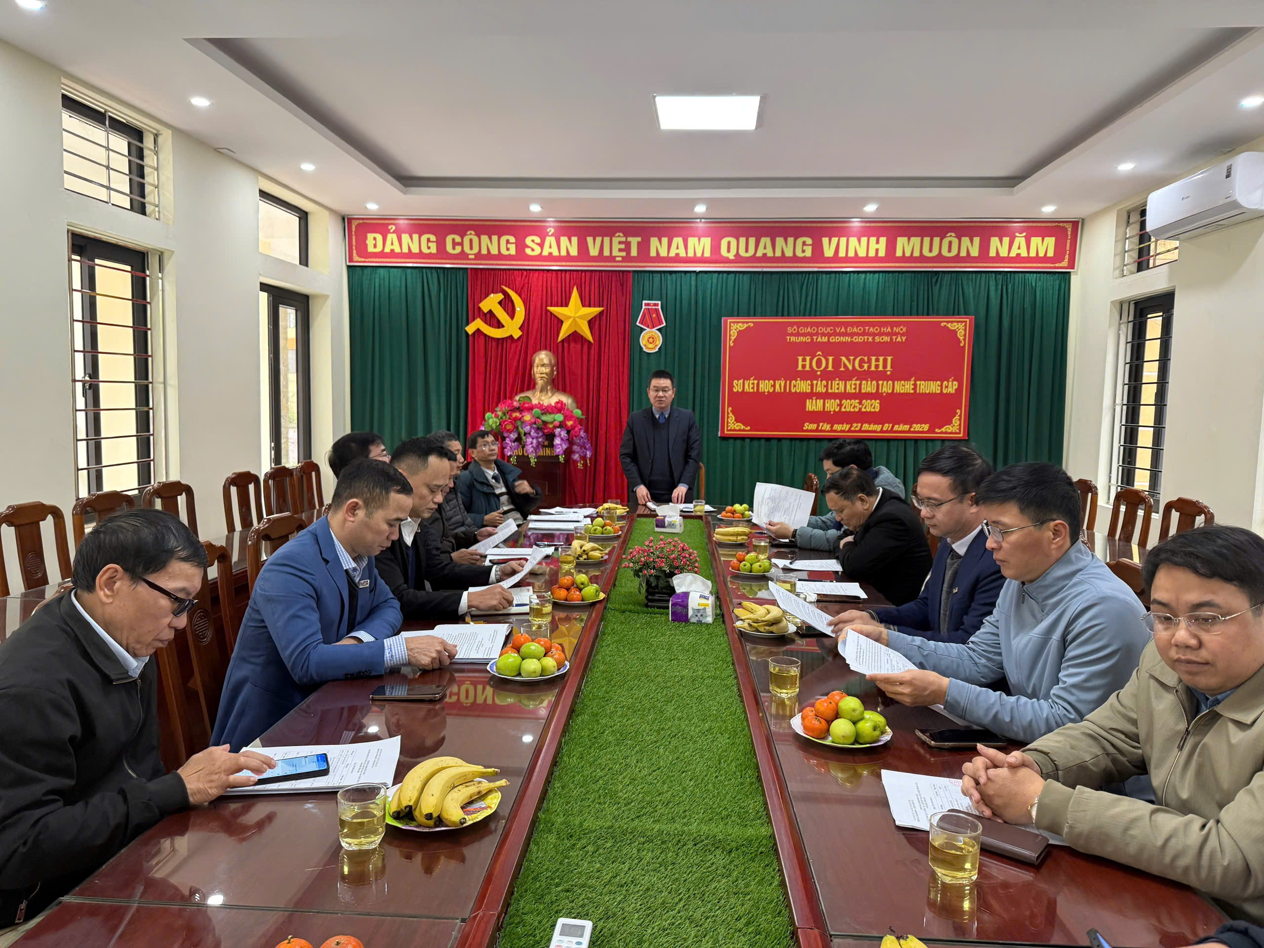 HỘI NGHỊ SƠ KẾT HỌC KỲ I NĂM HỌC 2025-2026 VỀ CÔNG TÁC LIÊN KẾT ĐÀO TẠO NGHỀ